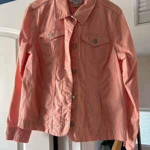 Croft & Barrow Coral Jean Jacket